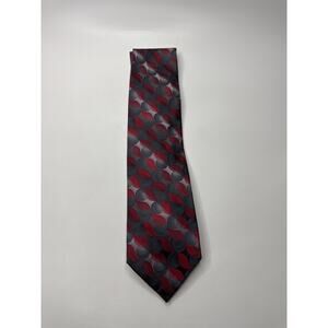 Concepts by Claiborne Red and Gray Swirl Gradient Pattern Tie